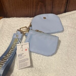 lululemon athletica Sky Blue Dual Pouch Wristlet